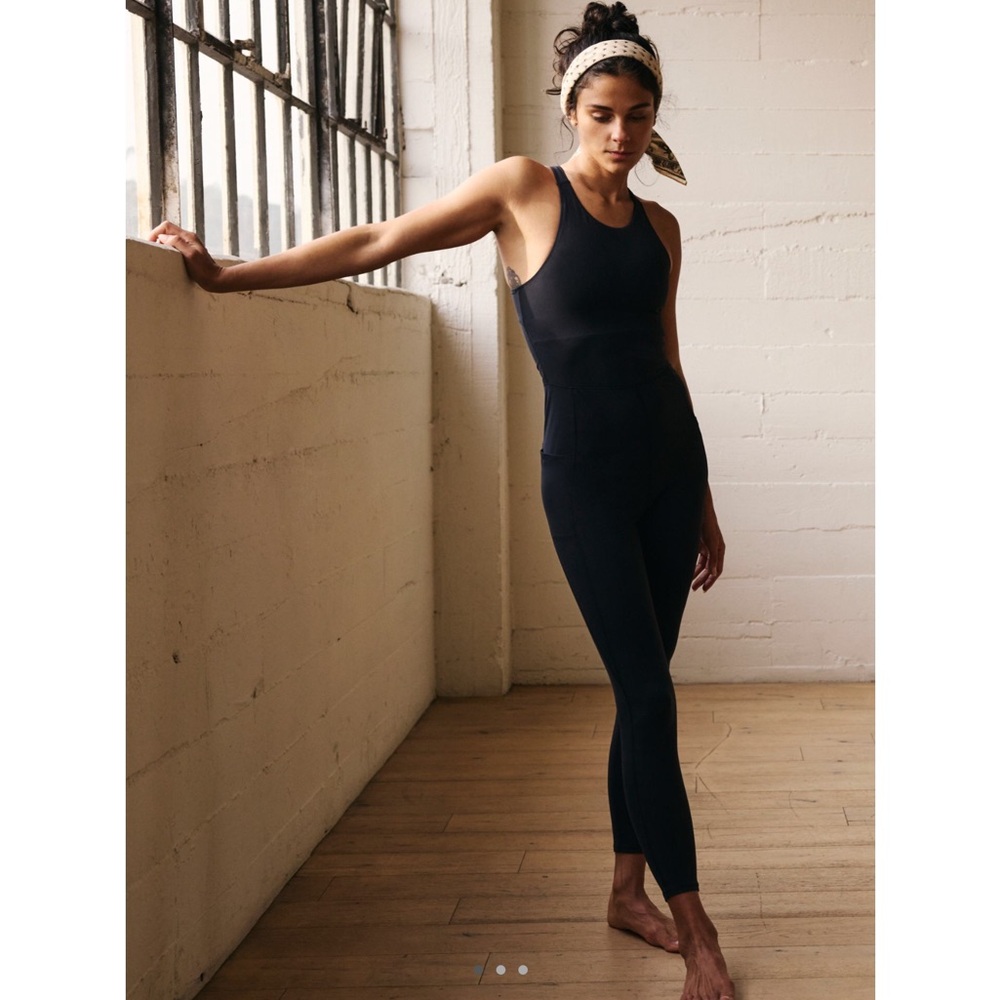 NWT FREE people movement Never Better High Neck Onesie black M/L